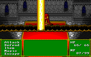 A red bloody thing gets hit with MegaFire.